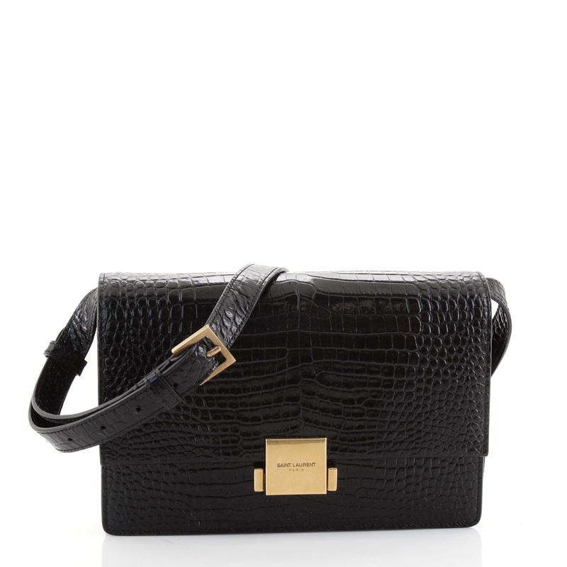 Bellechasse Shoulder Bag Crocodile Embossed Leather Medium S744816644951