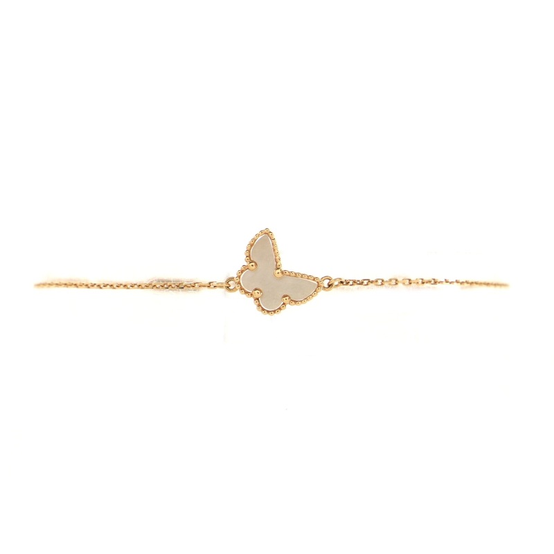 Sweet Alhambra Butterfly Bracelet 18K Yellow Gold and Mother of Pearl S744816642785