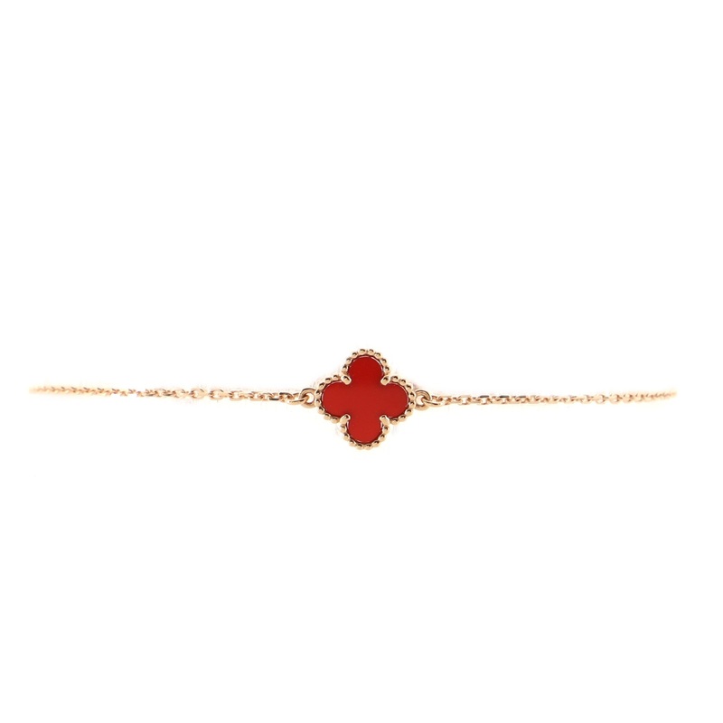 Sweet Alhambra Bracelet 18K Rose Gold and Carnelian S744816635649