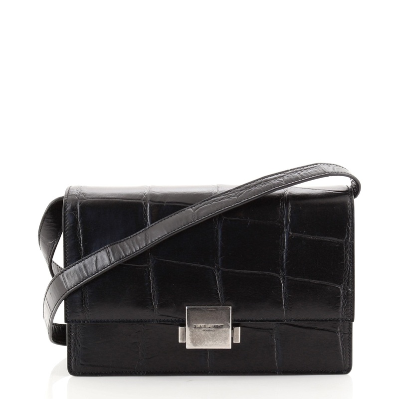 Bellechasse Shoulder Bag Crocodile Embossed Leather Medium S744816619704