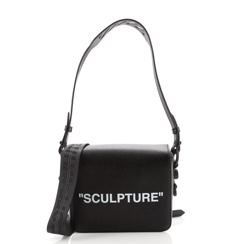 Binder Clip Flap Bag Printed Leather Small S744816616945