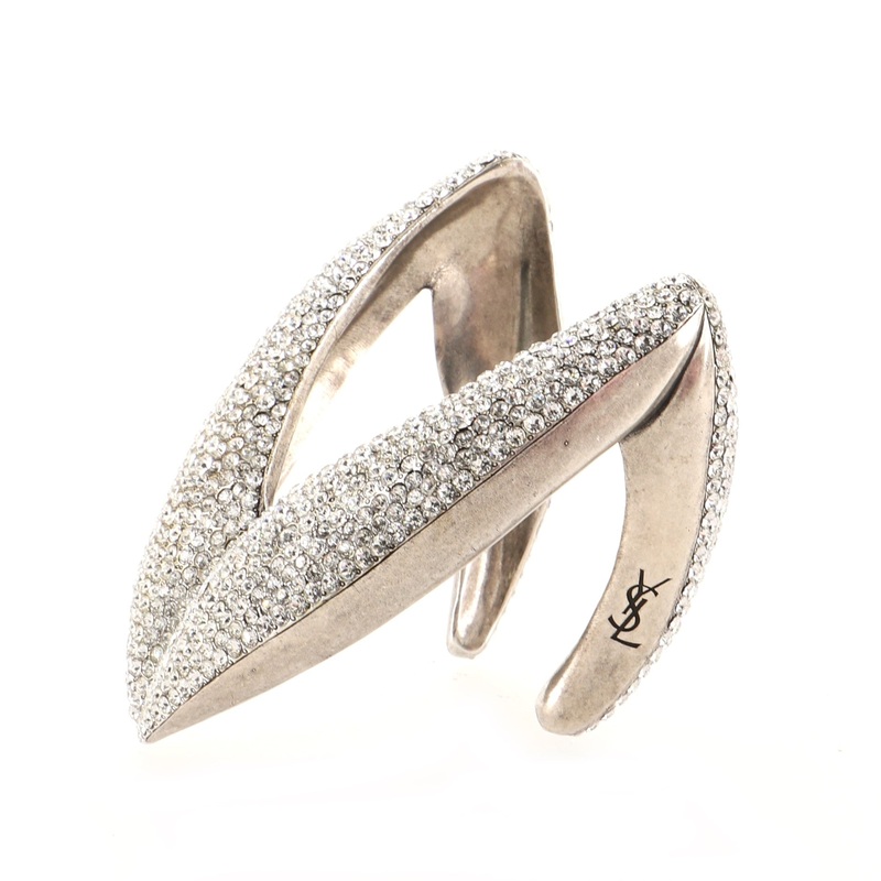 Smoking V Cuff Bracelet Metal with Crystals