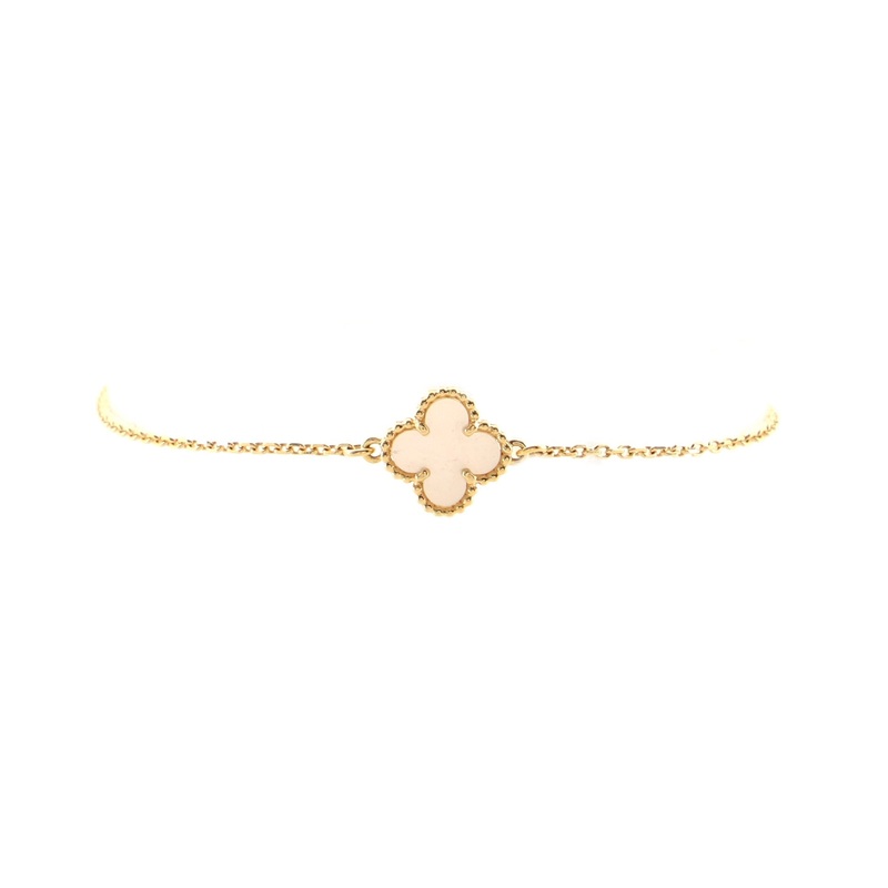 Sweet Alhambra Bracelet 18K Yellow Gold and Mother of Pearl S744816608347