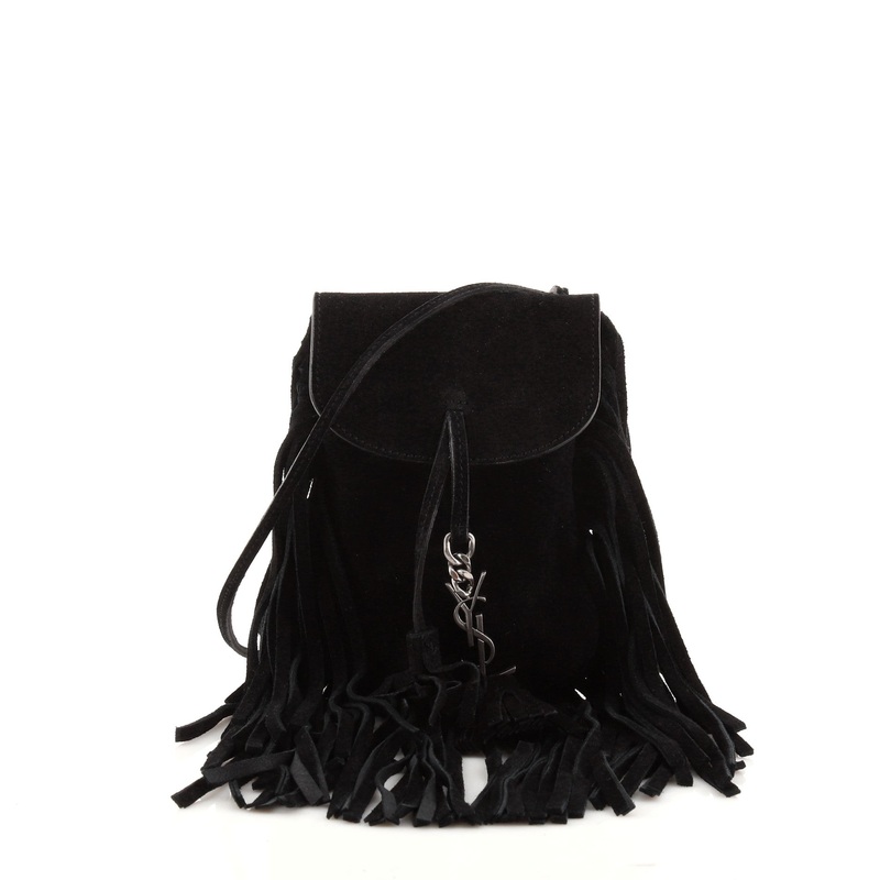 Anita Flat Fringe Crossbody Bag Suede Mini S744816607643