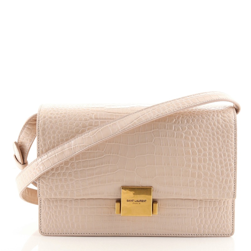 Bellechasse Shoulder Bag Crocodile Embossed Leather Medium S744816604082