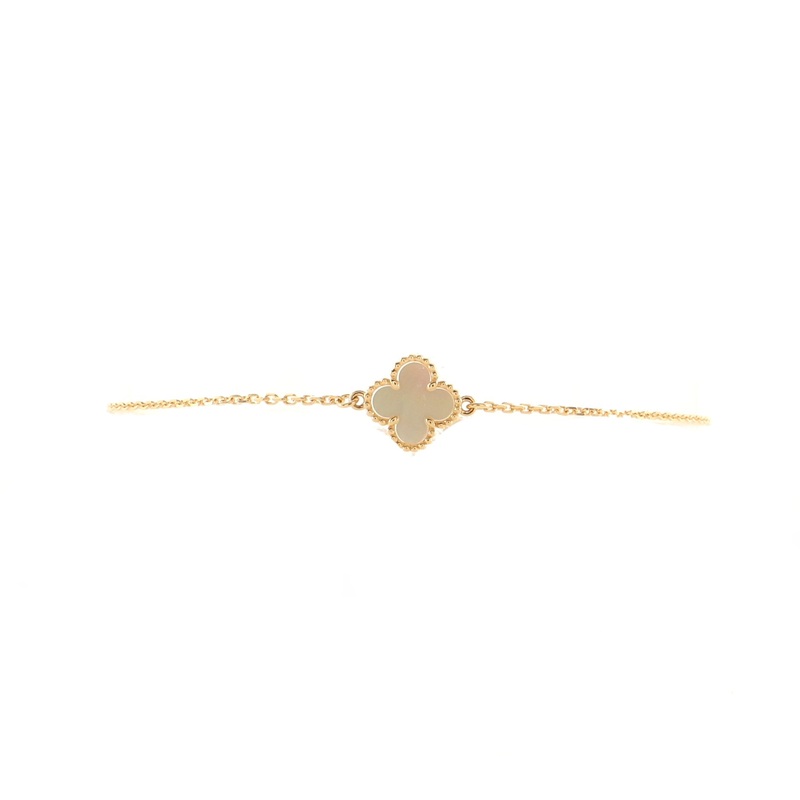 Sweet Alhambra Bracelet 18K Yellow Gold and Mother of Pearl S744816606817