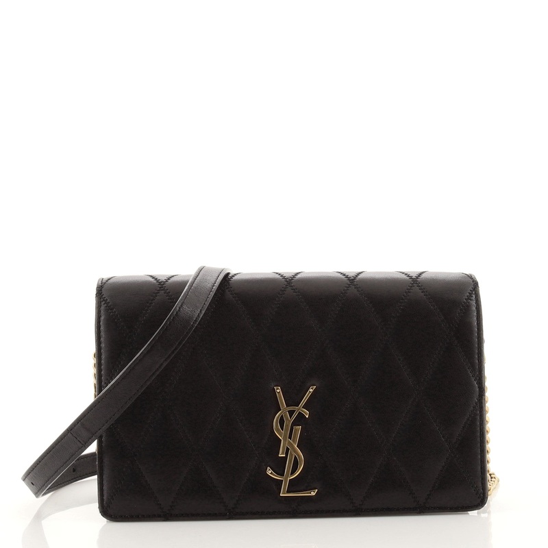 Angie Chain Shoulder Bag Quilted Leather Small S744816601398