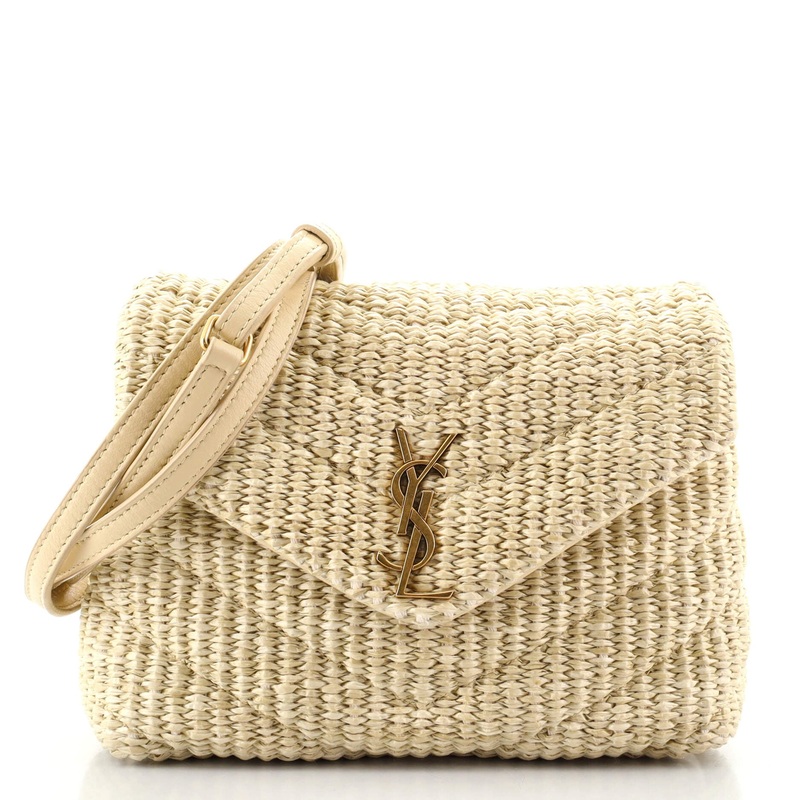 LouLou Shoulder Bag Matelasse Chevron Raffia Toy S744816592146