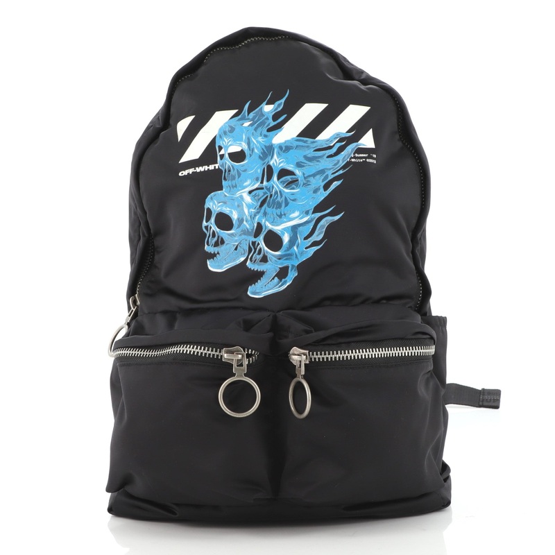 Zip Around Backpack Printed Nylon Large S744816588490