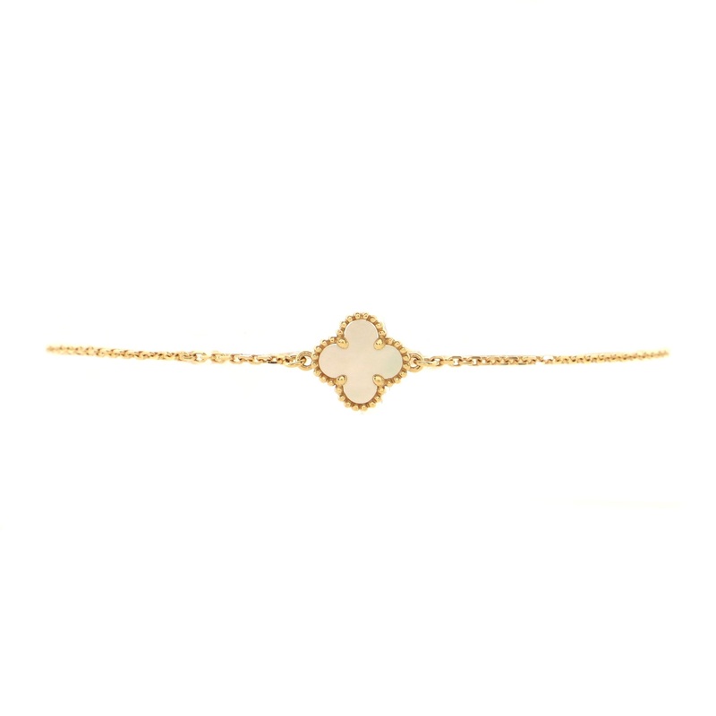Sweet Alhambra Bracelet 18K Yellow Gold and Mother of Pearl S744816586360