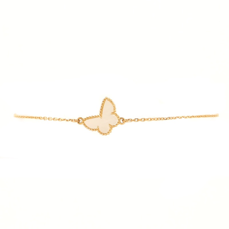 Sweet Alhambra Butterfly Bracelet 18K Yellow Gold and Mother of Pearl S744816582160