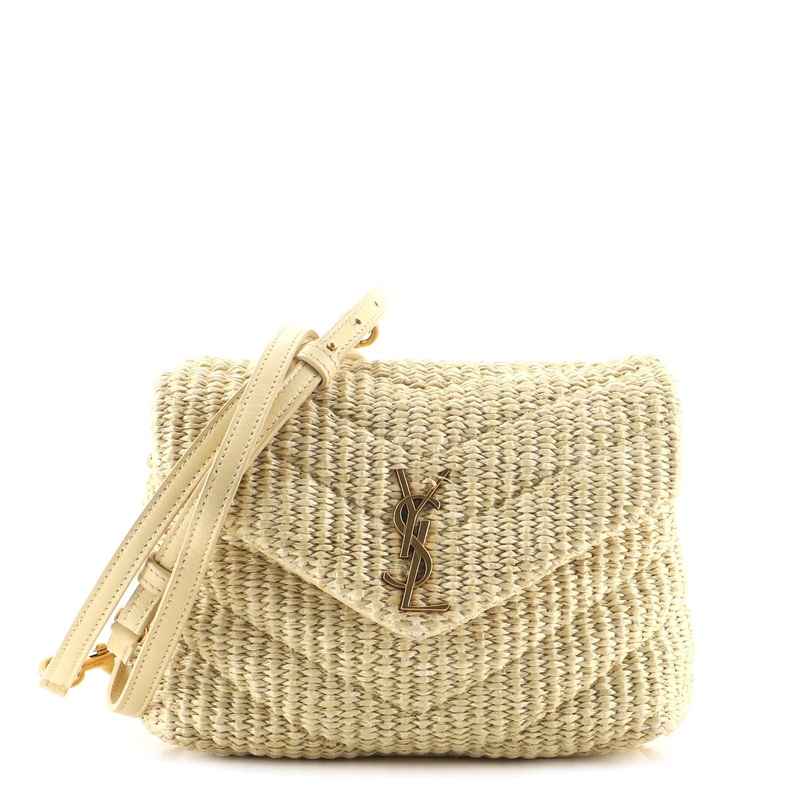 LouLou Shoulder Bag Matelasse Chevron Raffia Toy S744816580684