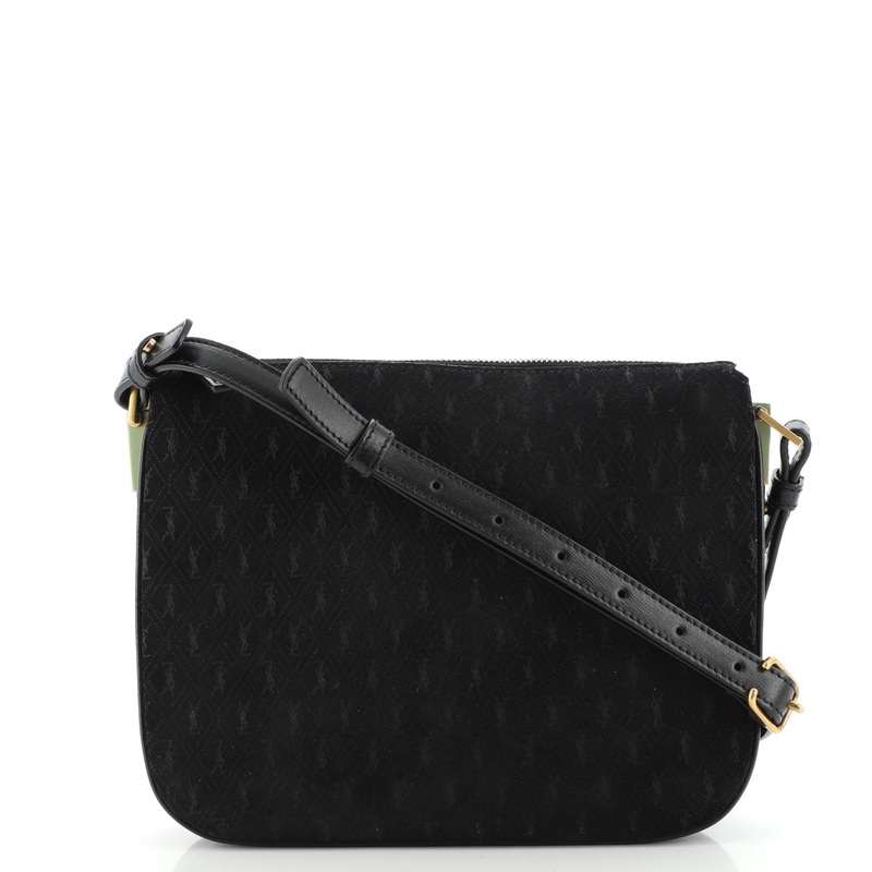 Zip Crossbody Bag Monogram All Over Suede Small S744816572480
