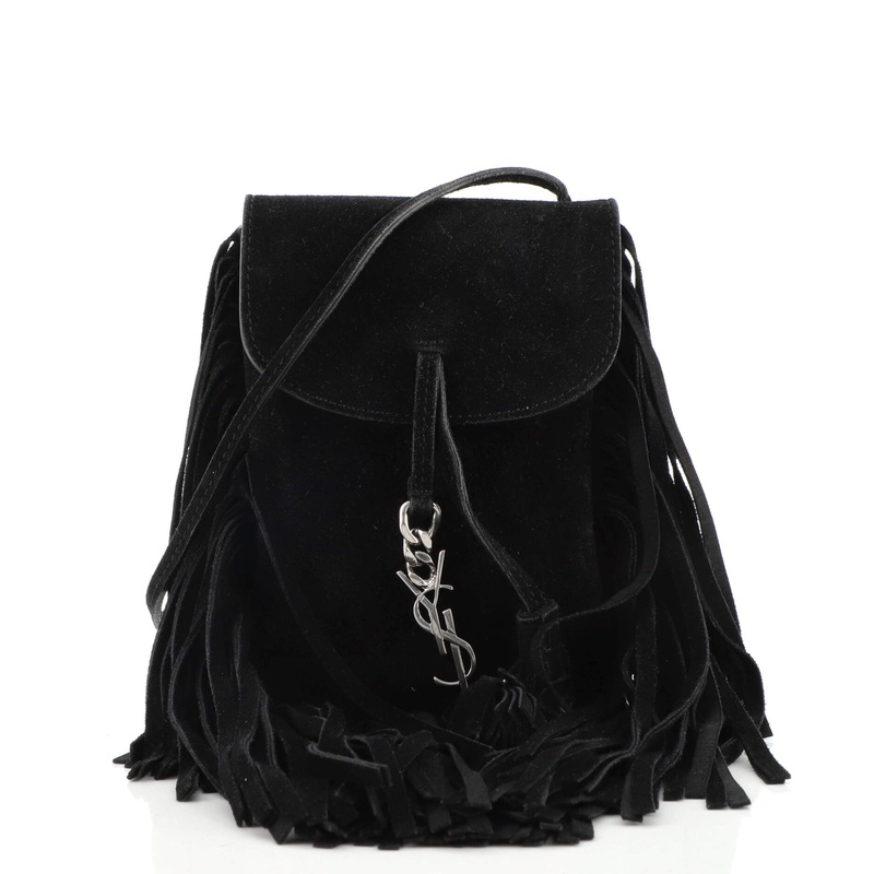 Anita Flat Fringe Crossbody Bag Suede Mini S744816566056