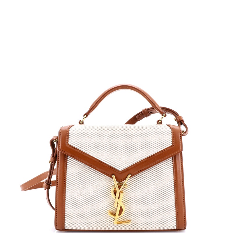 Cassandra Top Handle Bag Canvas with Leather Mini S744816558785