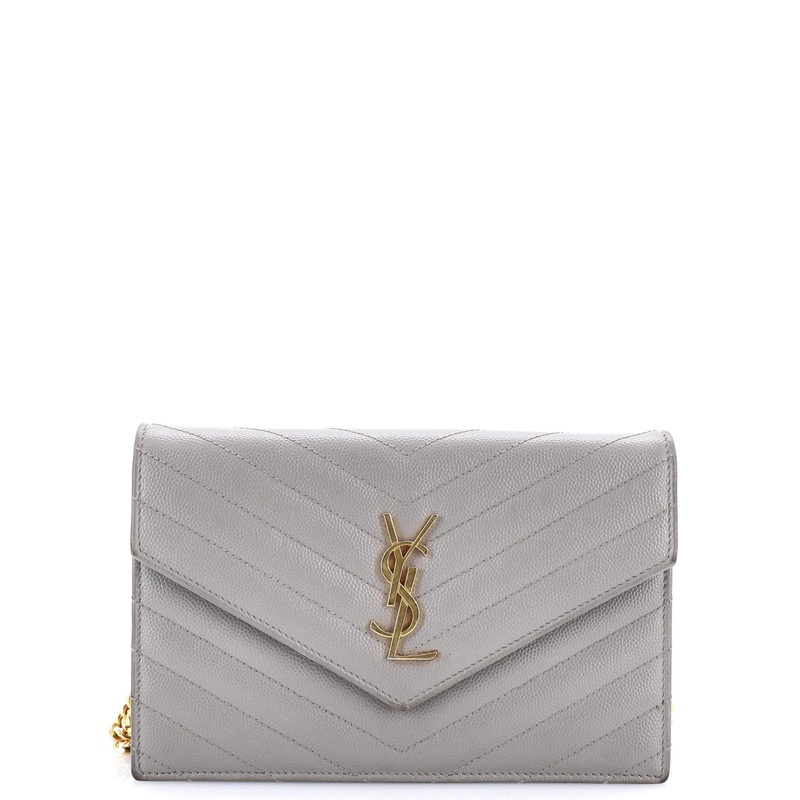 Classic Monogram Wallet on Chain Matelasse Chevron Leather Small S744816558887