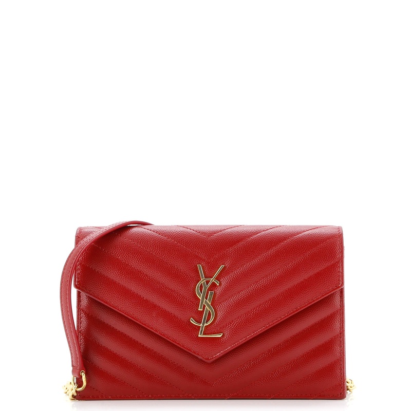 Classic Monogram Wallet on Chain Matelasse Chevron Leather Small S744816558959