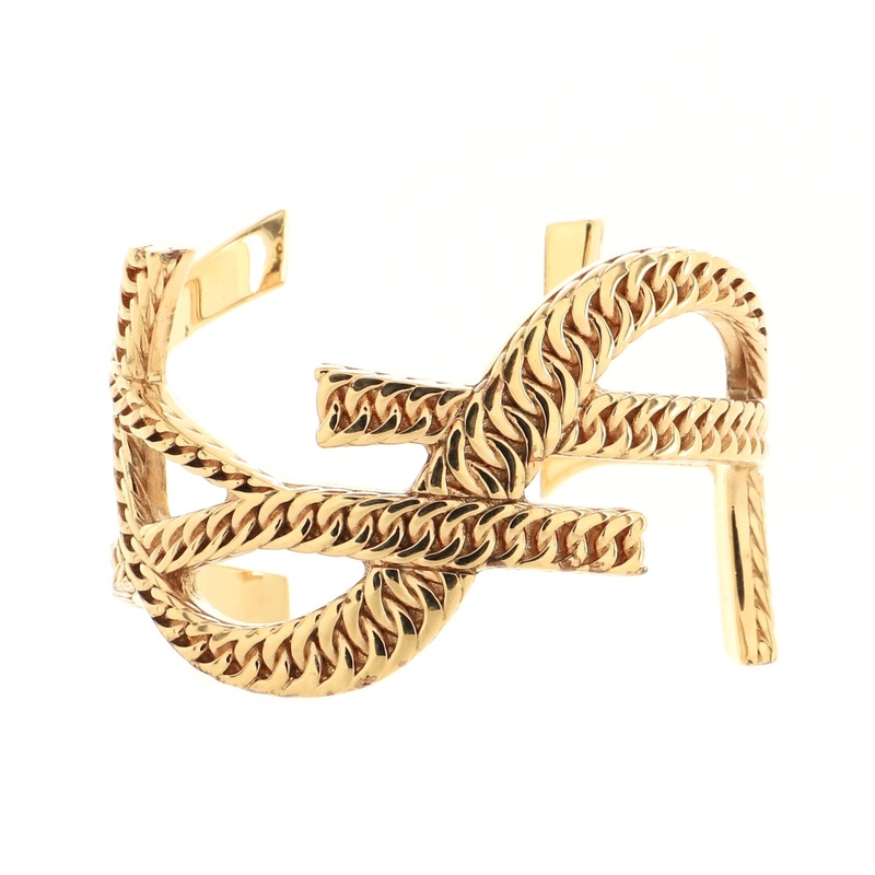 Monogram Chain Cuff Bracelet Metal
