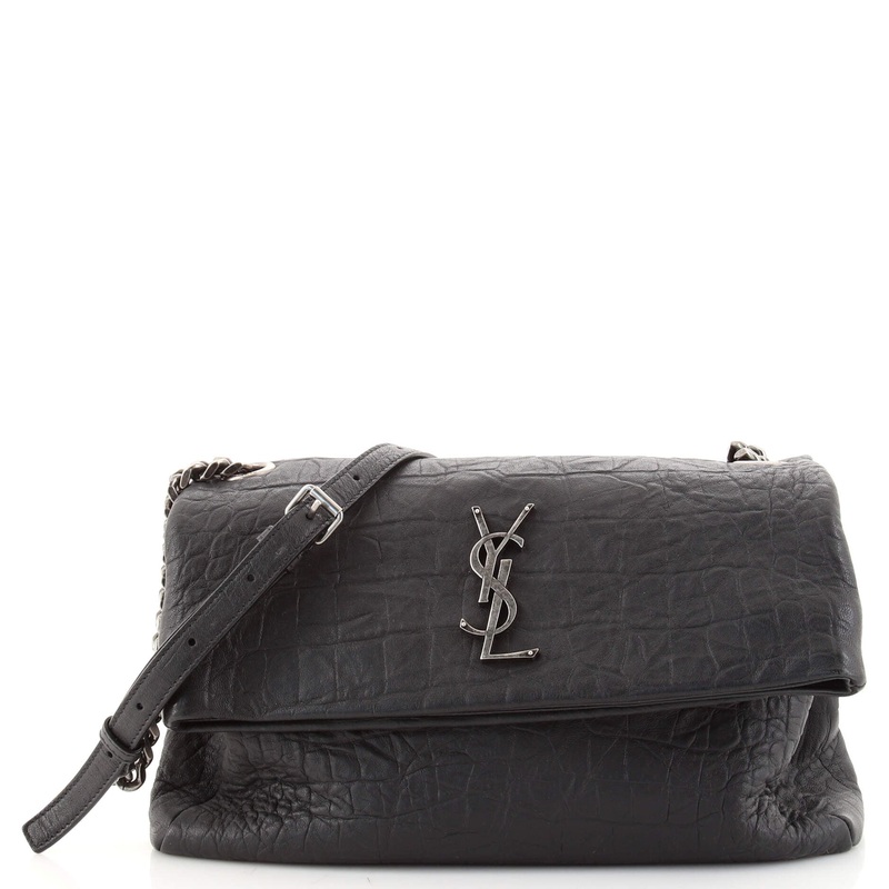 West Hollywood Shoulder Bag Crocodile Embossed Leather Medium S744816560838